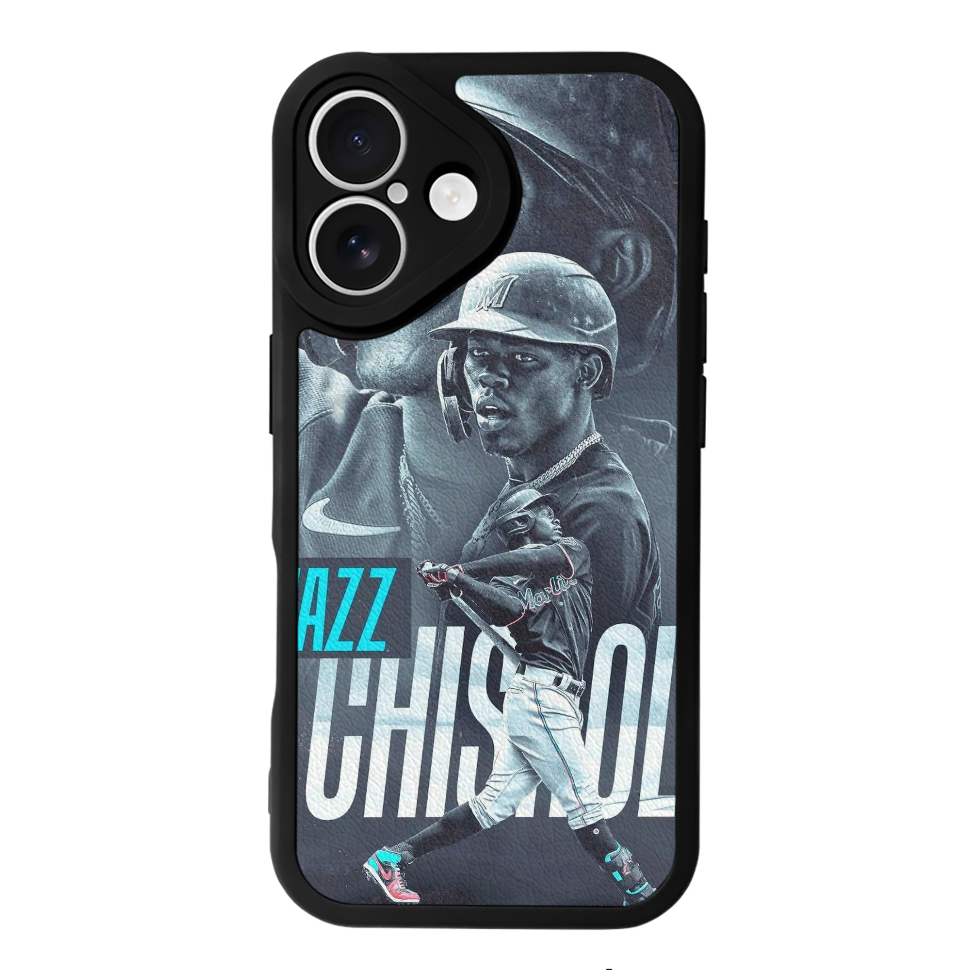 Jazz Chisholm Jr. 45 IPhone 16 Silicone Leather Case – UV Print, Lambskin Texture – Perfect Fit, Wireless Charging Compatible, Scratch Resistant, Precise Cutouts – Stylish Protection For IPhone 16